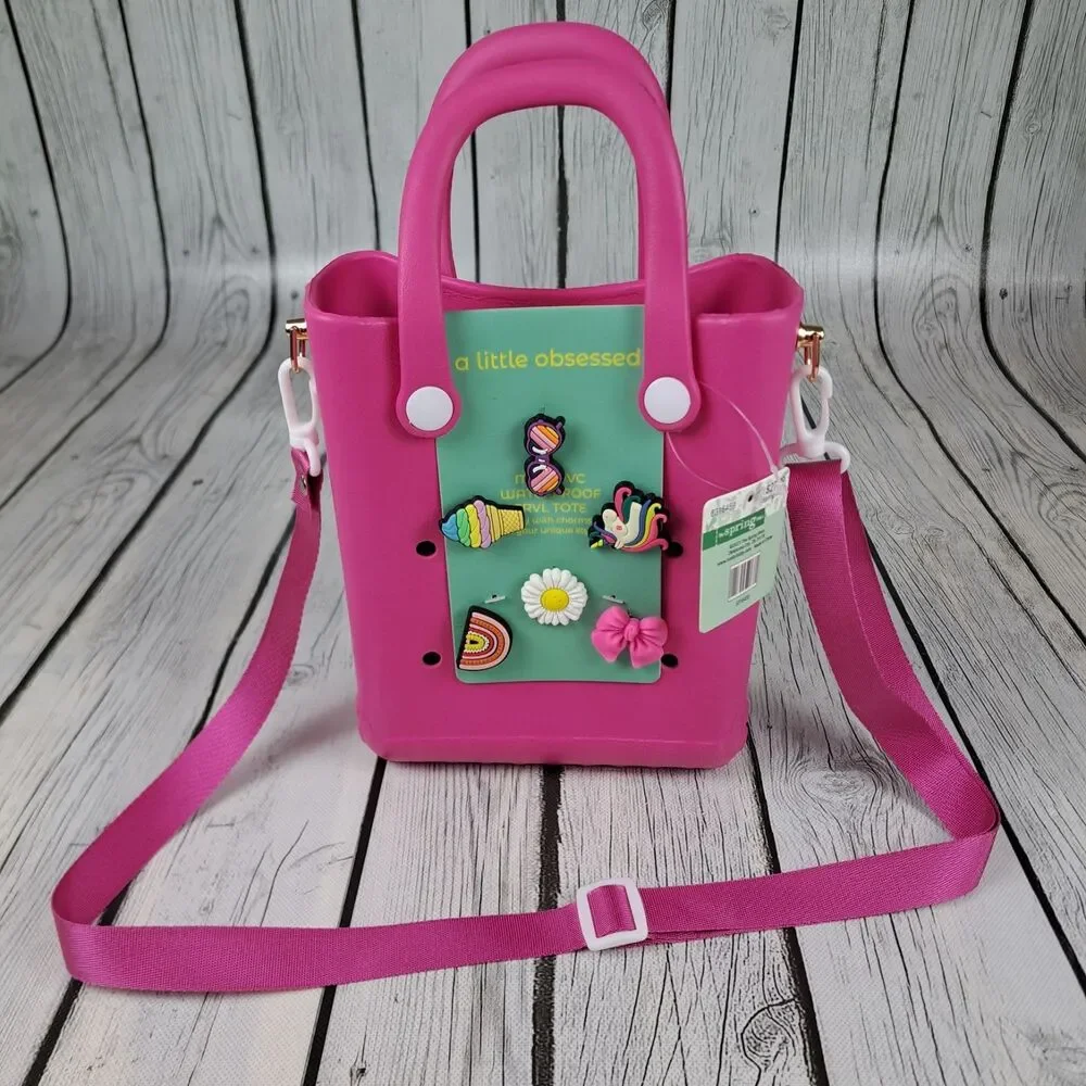 A Little Obsessed Charm-It Kids Tote Pink The Spring Shop New
